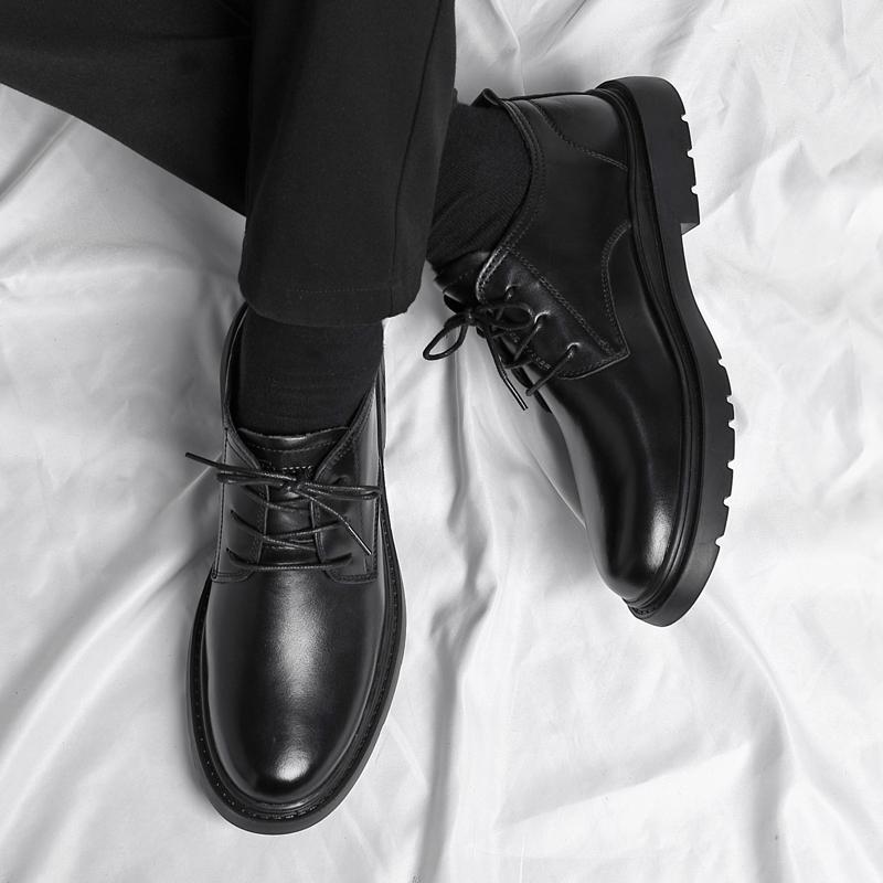 Весенние мужские туфли из натуральной кожи, модные туфли на плоской подошве со шнуровкой для вечеринок, офисные свадебные туфли, удобные повседневные туфли черного цвета