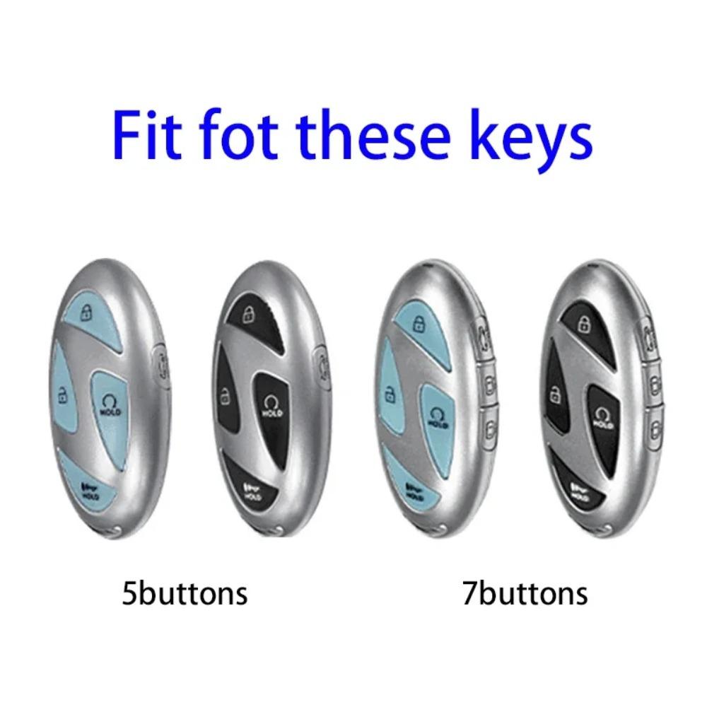 Smart Remote Key Shell Fob TPU Car Key Case for Hyundai 5/7 Buttons Grandeur GN7 KONA Ev 2023 Lonic 6 Auto Cover Accessories