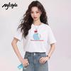 Женская футболка MJ STYLE из чистого хлопка с круглым вырезом и коротким рукавом