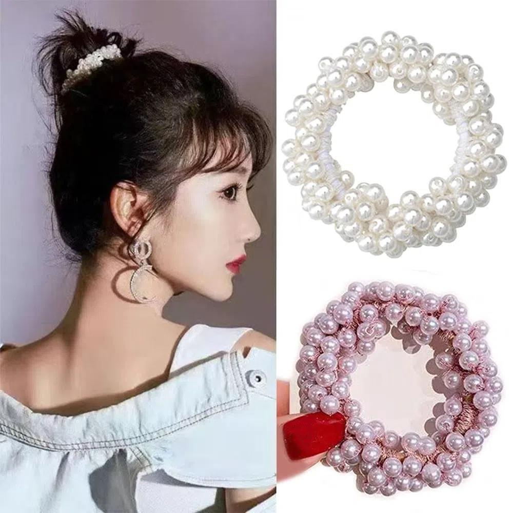 Элегантные резинки для волос Декоративный шарм Аксессуары для волос Горячая жемчужная веревка для волос для женщин и девушек