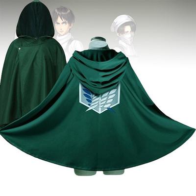 Японская толстовка с капюшоном «Атака Титанов», плащ Shingeki No Kyojin Scouting Legion, костюм для косплея на Хэллоуин, аниме, зеленая накидка для косплея