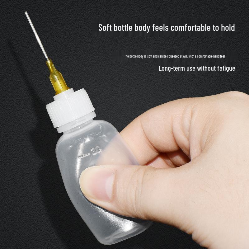 Industrial 30ml Dispensing Bottle Set with Needles for Pigments, Flux, Solvents, and Oils