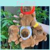 Charming Capybara Plush Keychain Soft Short Pile Fur Collectible Decor And Gift Item