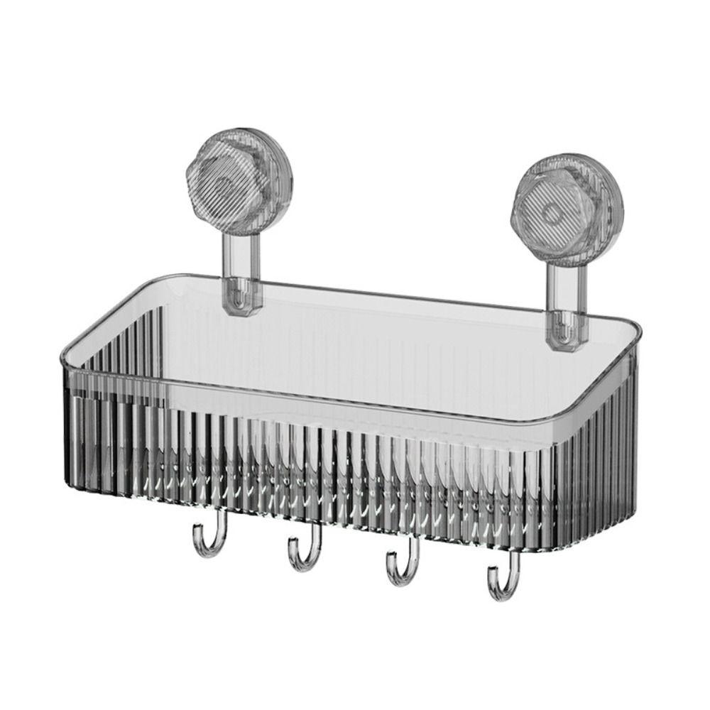 Punch Free Shower Storage Rack Organizer Bathroom Shower Basket Suction Cup Shelf Home