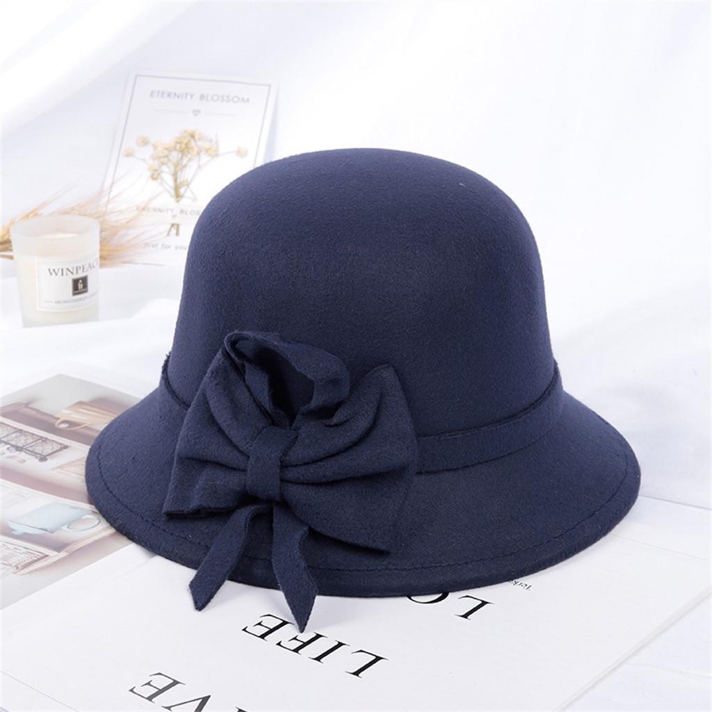 Female Autumn Winter Fashion Casual Hat Dome British Top Hat