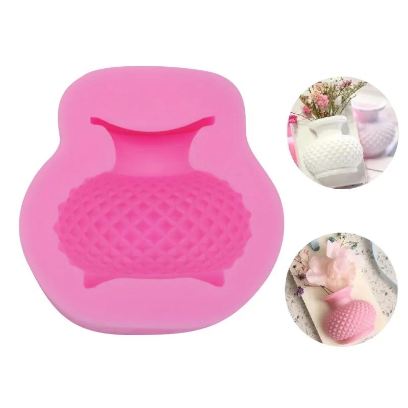 3D Silicone Mold Vase Vase Shape Fondant Mold Cake Decoration Chocolate Plasticine Soap Mold Cake Decorating Tools