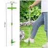 Удалитель сорняков с длинной ручкой 100 см, портативный, для сада, газона, травы, растений, цветов, для удаления корней, для улицы, двора, алюминиевый, стоячий, выдергиватель сорняков