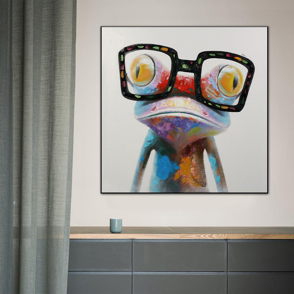 Милые лягушки, граффити, художественные картины на холсте, абстрактные постеры с животными и принты на холсте, настенная художественная картина для декора гостиной