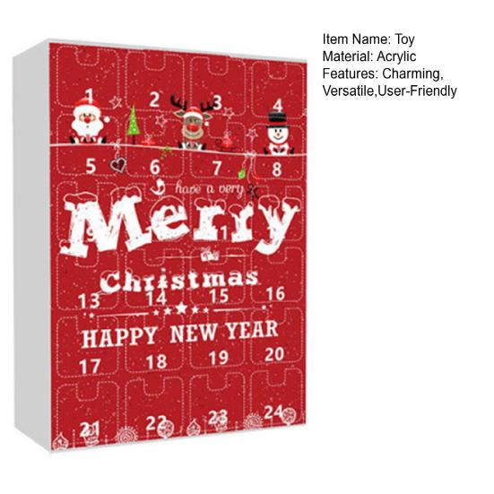 2025 Christmas Snowman Countdown Calendar 24-Day Advent Calendar Deer Hat Tree