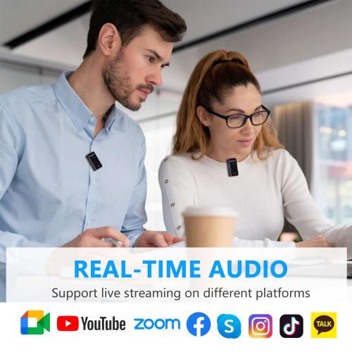 BOYA BY-XM6 S2 Mini Wireless Lavalier Microphone System with OLED Screen for DSLR Camera Smartphone YouTube Video Facebook Live Stream