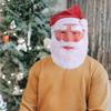 Косплей Реквизит Рождественские украшения 3D Косплей Аксессуары Санта-Клаус Борода Маска Шляпа Набор Унисекс