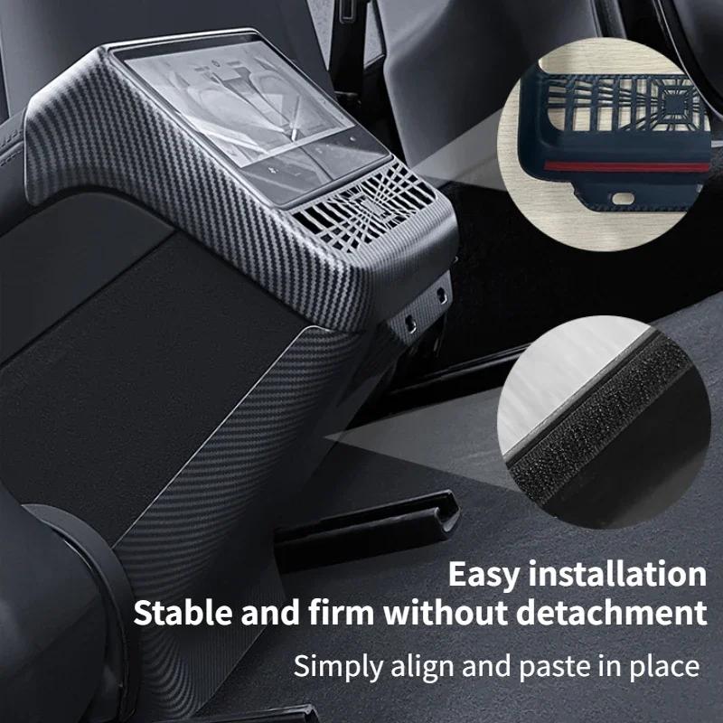 Air Conditioning Outlet Frame for Tesla Model 3 Highland Model Y Launch Rear Air Outlet Anti Kick Protective Cover Accessories