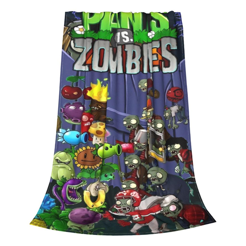 Забавные мультяшные игры Plants-vs-Zombie Плед Ультрамягкий Фланелевый Удобный Плед Машинная стирка