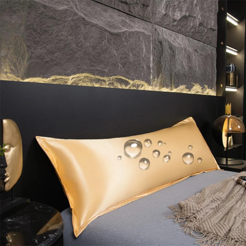 Body Satin Waterproof Pillow Cover with Envelope Closure,Long Pillow Cases,Soft and Breathable Body Pillowcase Gift for Sleepers