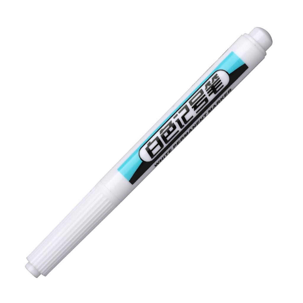4 Pcs White Markers Paint Pens Oil-based Markers Long Tip Marker Permanent Markers for Rock Tire Glass Metal Painting
