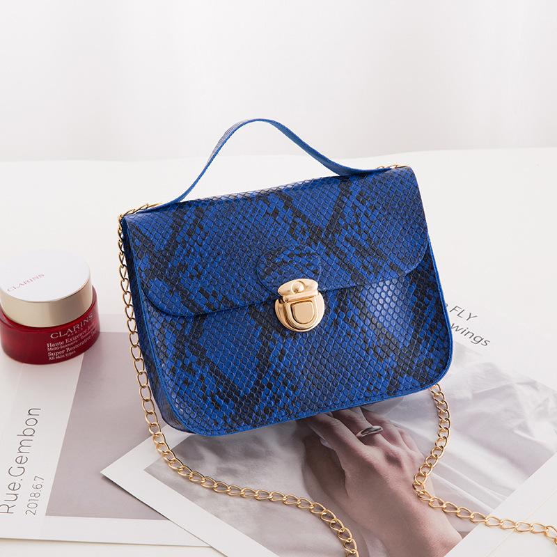 Партия модных квадратных сумок с принтом в виде змеи, персонализированные трендовые цепочки, женские сумки через плечо, переносные сумки-мессенджеры