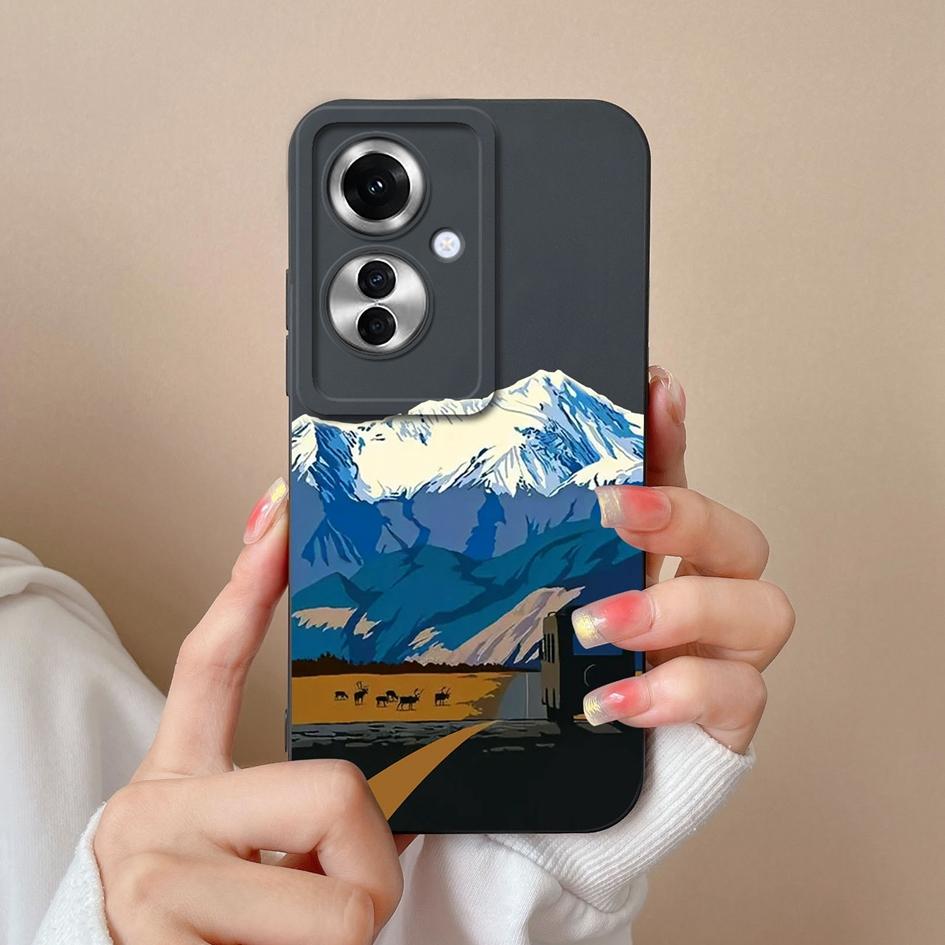 Задние чехлы для OPPO A2M Realme 12 Lite A59 A1i A60 Reno11 F Capas Популярные черно-белые силиконовые мягкие сумки с леопардовым принтом для OPPO