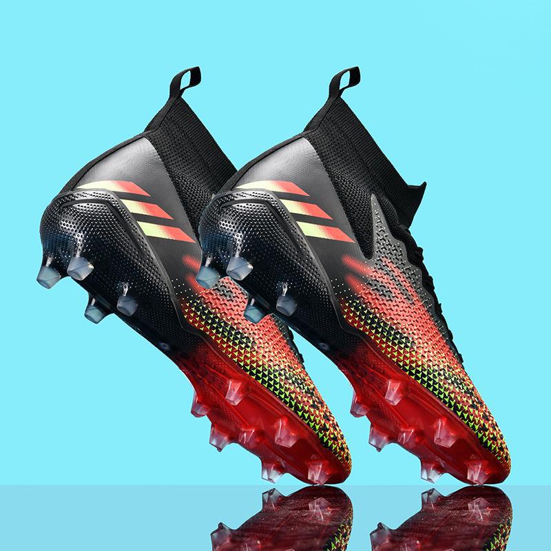 Новые футбольные бутсы большого размера, мужские и детские с шипами для искусственного газона, футбольные бутсы с жесткой подошвой, кроссовки с высоким верхом