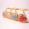 "Creative Diamond Inlaid Love Heart Keychain Pendant for Couples - Ladies' Bag Accessory"