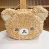 Cute Anime Bear Face Girls Plush Stuffed Make Up Bags Cosmetic Case For Women