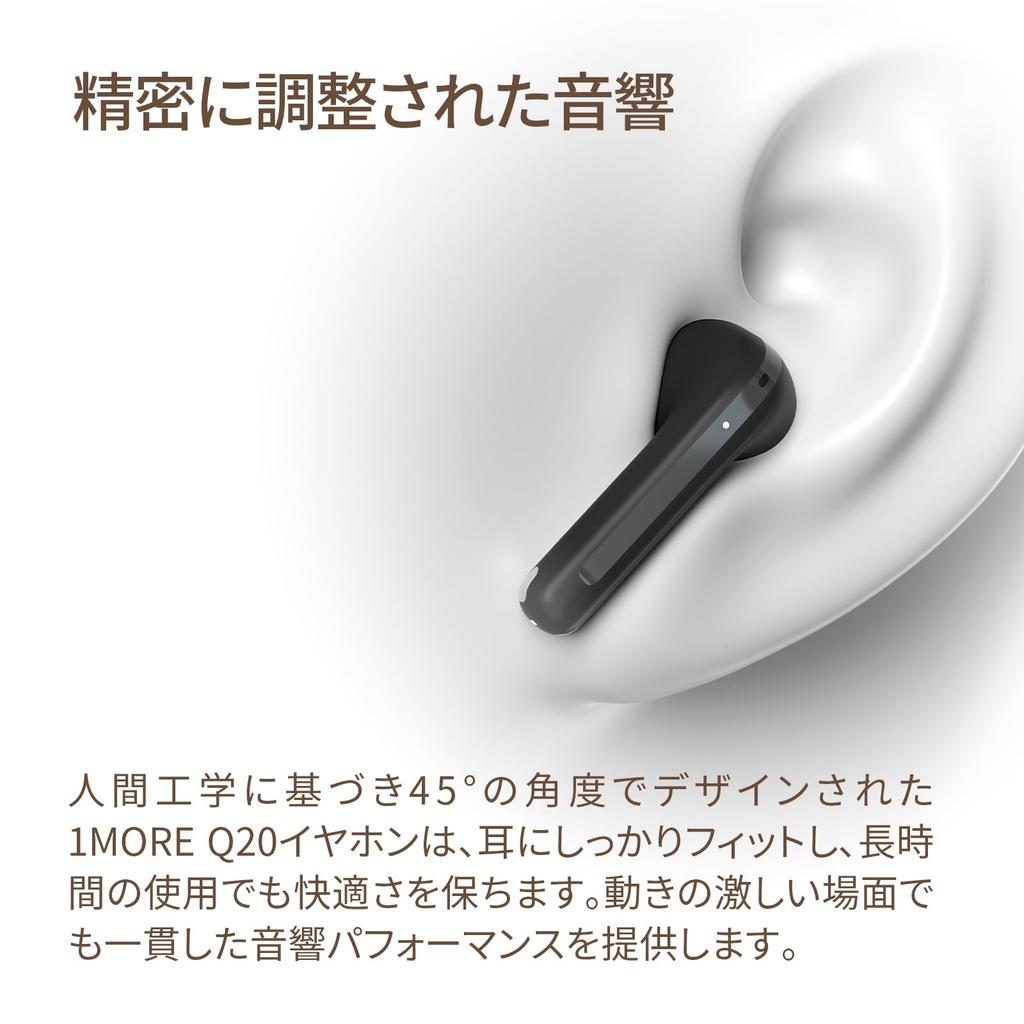 1MORE Q20 Полностью беспроводные наушники с шумоподавлением ANC До 30 часов воспроизведения Bluetooth с микрофоном Совместимы с эквалайзером Водонепроницаемость IPX4