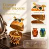 Sparkling Rhinestone Owl Trinket Box Enameled Finish Owl Keepsake Box  For Necklace