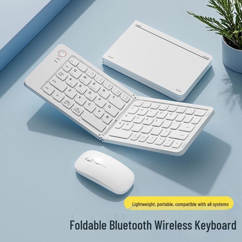 BT18 Портативная тонкая складная Bluetooth-клавиатура для телефонов, планшетов и офиса - Совместима с тремя системами
