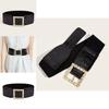 Высококачественный кожаный широкий поясной аксессуар с металлической пряжкой для стилизации зимнего платья