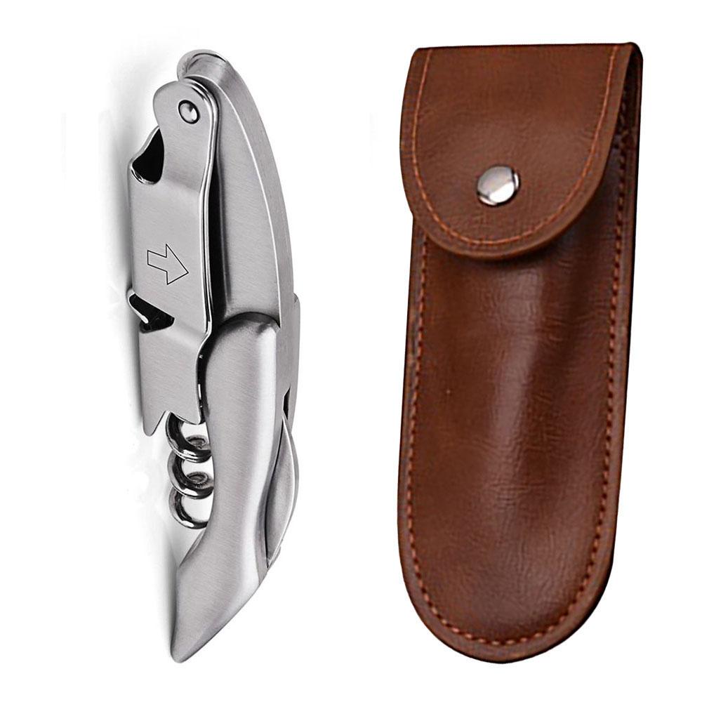 Открывалка для вина и пива, персонализированный штопор для официантов из нержавеющей стали с резаком для фольги