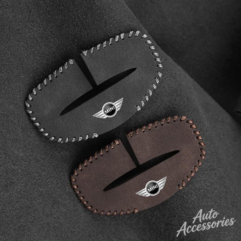 Car Seat Safety Belt Lock Buckle Protection Cover Suede Accessories For BMW MINI Cooper One S Countryman Clubman JCW R50 R55 R56 G4