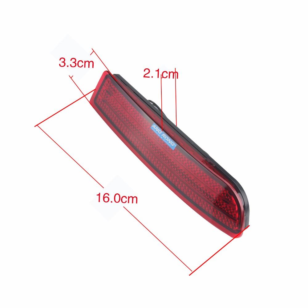 ANGRONG 2x Red Rear Bumper Reflector LED Brake Stop Light For Toyota Alphard MK I RAV4 ( Vanguard / ACA33W )