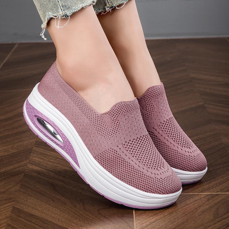 Women’s Black Running Sneakers Casual Red Sport Shoes Coffee Thick Sole Height Increase Platform Shoes Over Sized