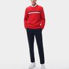 Fila Modern Heritage Striped Print Crew Neck Pullover Sweatshirt Men Sweatshirt Red F11M311209FRD