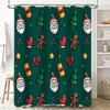 Рождественский декор Занавеска для душа с праздничным принтом Водонепроницаемая ткань Идеально подходит для украшения в праздничный сезон