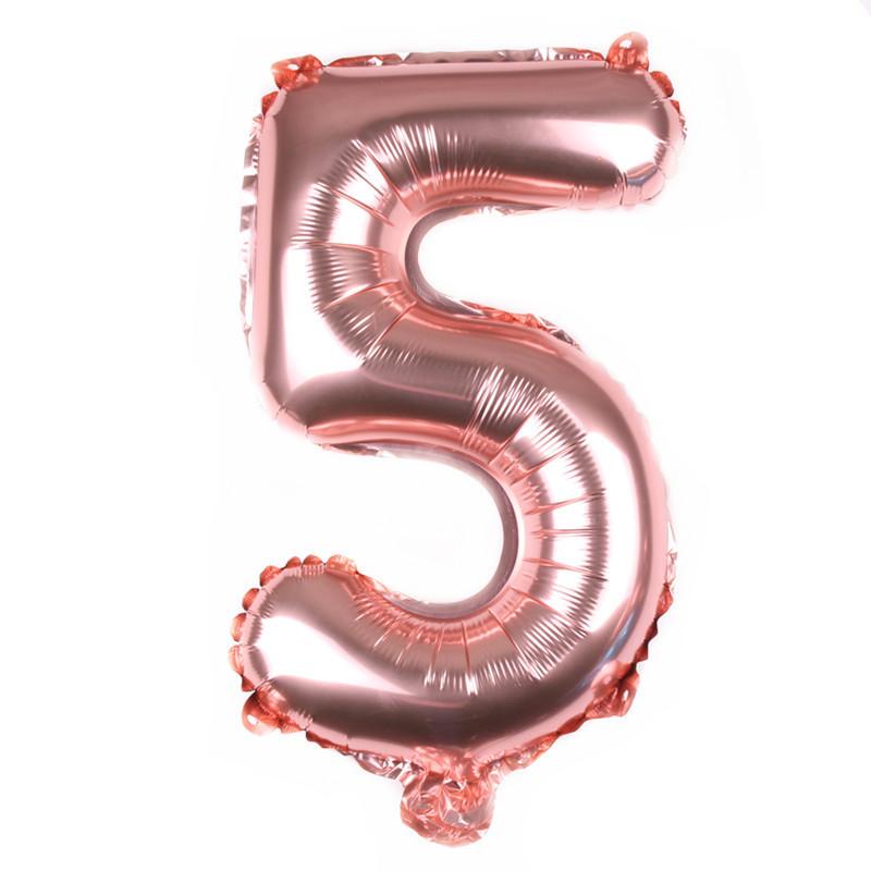16-Inch Us Version Of Thin Body Digital Birthday Party Decoration Props Decoration Aluminum Film Balloon Digital