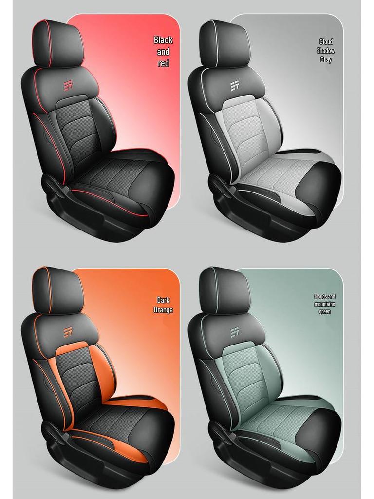 Новый комплект кожаных подушек на сиденья автомобиля Модель T2 - Универсальная посадка для пятиместных автомобилей