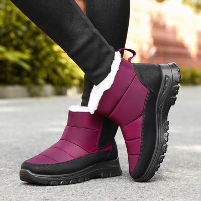 Rimocy Женские Утепленные Плюшевые Ботильоны Водонепроницаемые Нескользящие Зимние Сапоги Женские 2025 На Липучке Сохраняющие Тепло Зимние Хлопковые Сапоги
