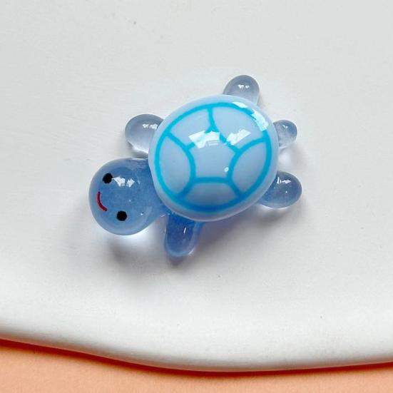 20 шт. Миниатюрная светящаяся фигурка черепахи, светящаяся в темноте, маленькая красочная модель черепахи, миниатюрная статуэтка животного из смолы, украшение, сувениры для вечеринки