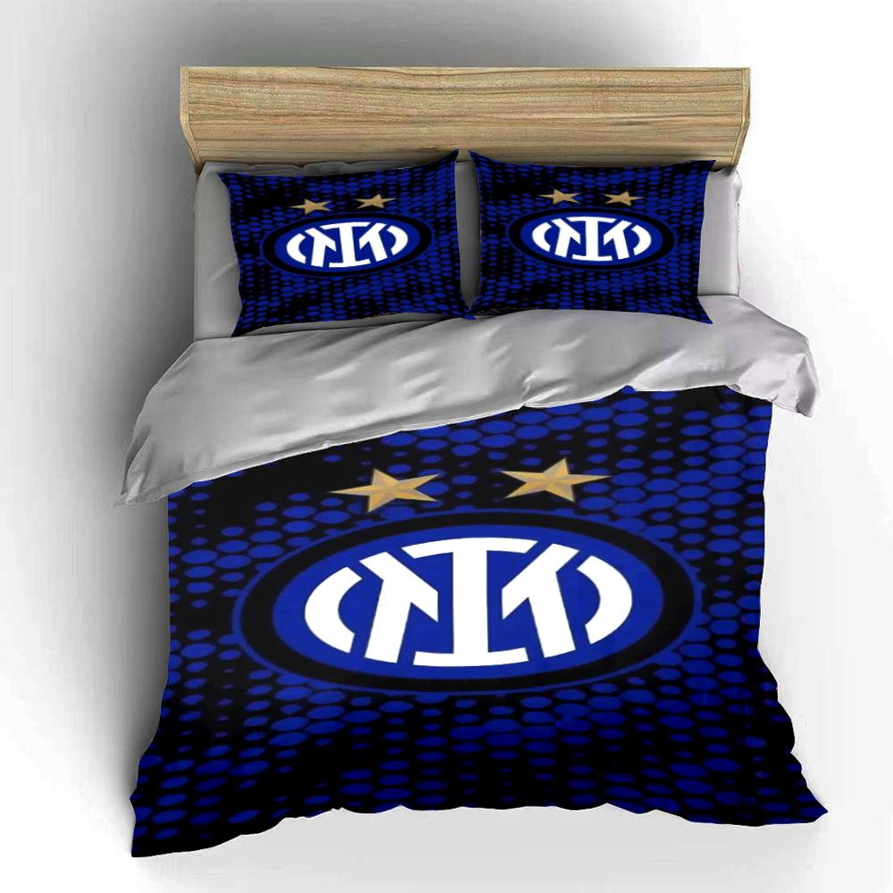 Inter Milan Logo Bedding Set Bedding set (1 duvet cover, 2 pillowcases, duvet not included)