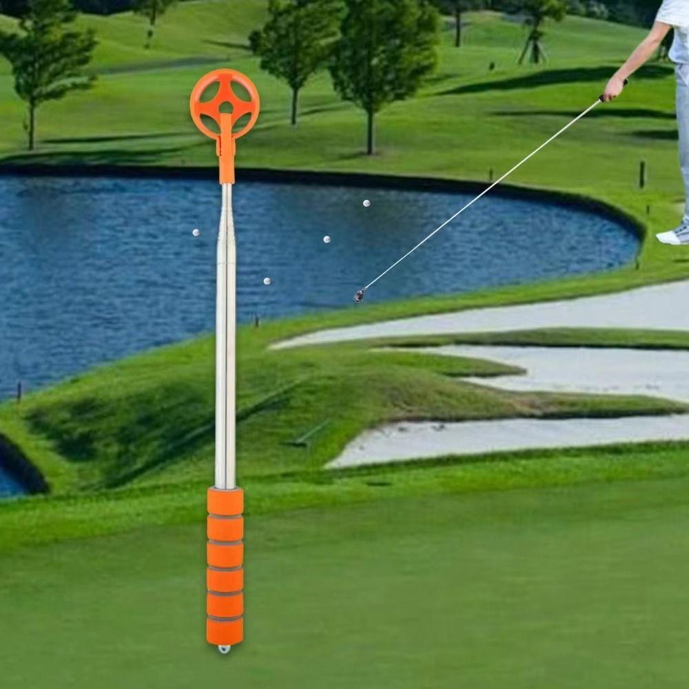 Adjustable Telescopic Golf Ball Retriever Two-Sided Stainless Ball Grabber Golfers