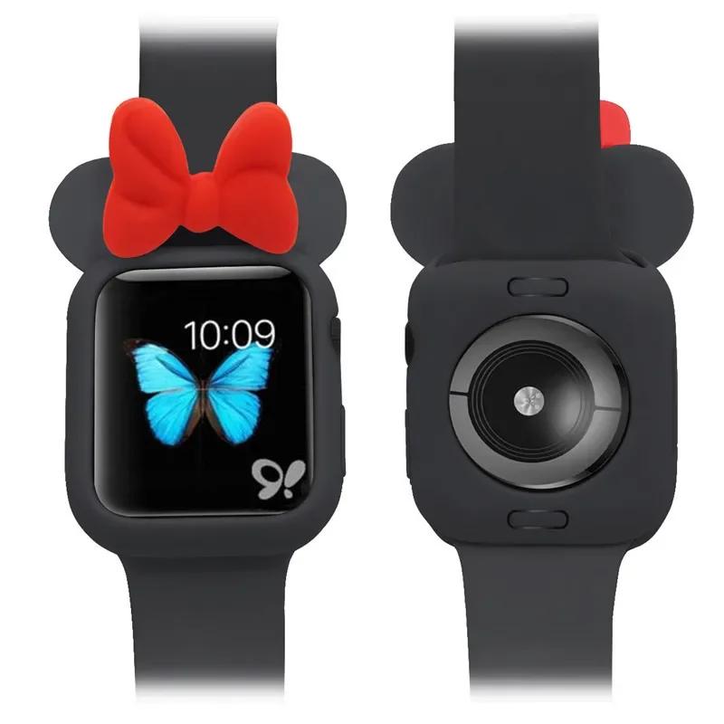 Мягкие силиконовые чехлы Для Apple Watch 11 10 9 8 7 46мм 45мм 41 42мм Девочки Мультяшные МИЛЫЕ Защитные Для iWatch 6 Se 44мм 40мм