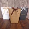 5Pcs Folding Paper Bags Ribbon Box Thank You Wedding Party Gift Sweets Holder