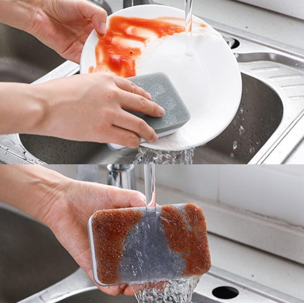 10 Pieces of Double-sided Wiping Cloth, Cleaning Cloth, and Sponge for Kitchen Use