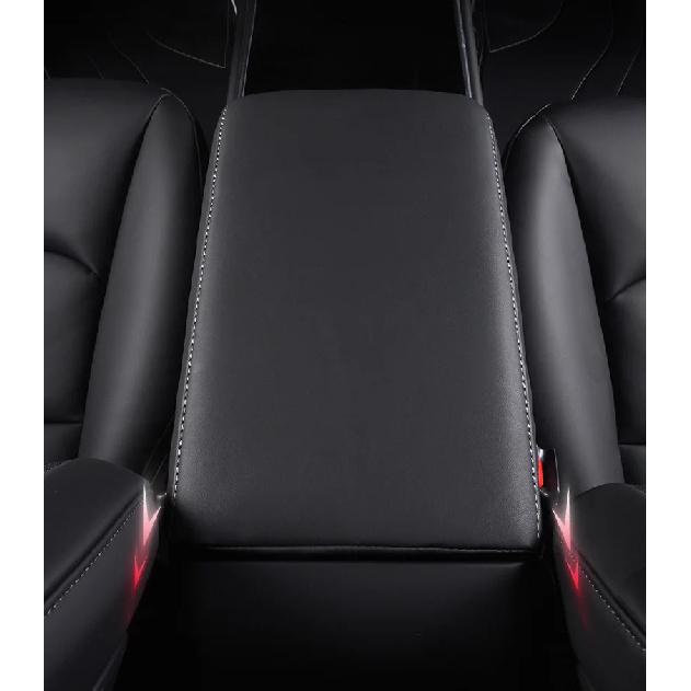 For Model 3 Y 2023 2022 2021 2020 Car Center Console Armrest Box Cover Pad Soft Case Leather Mat Styling Car Accessories
