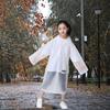 Children Raincoat Convenient Portable Drawstring Design Rainproof Long Kids Hooded Poncho Outdoor Supply