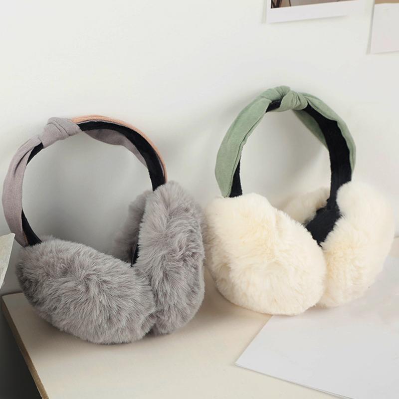 1 шт. модные складные наушники мягкие плюшевые обручи для волос имитация меха кролика ушные вкладыши
