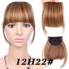 Fringe Bangs Synthetic Hair Extensions Clip In Bangs 6 Inch Short Straight Hairpiece Front Neat Bang Two Side Blonde