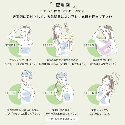 Hair straightening starter set, quasi-drug, hair straightening agent, pre- and post-treatment agent, pre-treatment agent, post-treatment agent, hair c