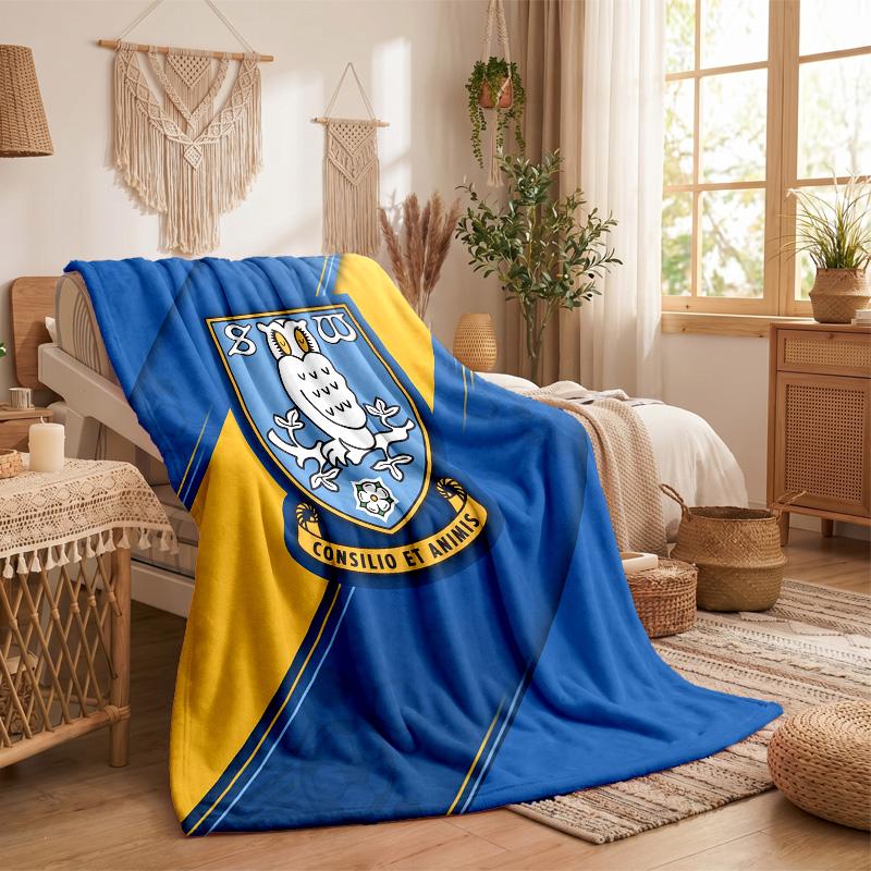 Флисовое одеяло в тематике Sheffield Wednesday Уютное мягкое плюшевое одеяло для спальни, дивана, путешествий