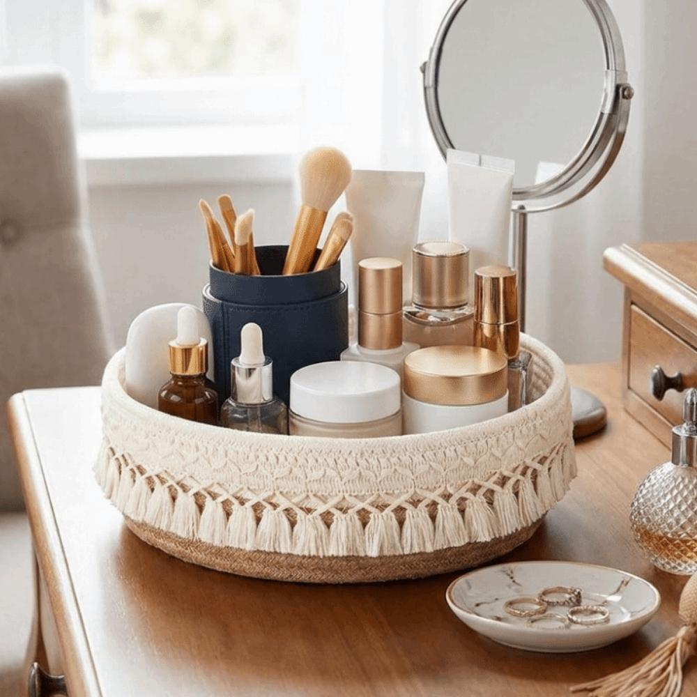 Large Capacity Woven Storage Basket Bohemian Style Items Storage Basket for Household